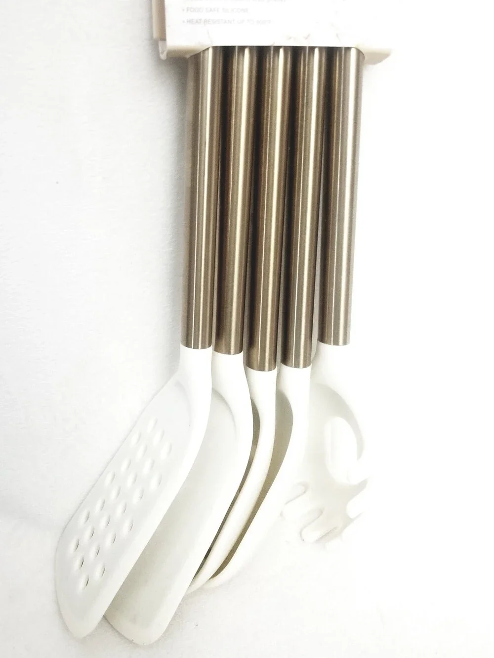CWC White Silicone 5-Piece Kitchen Utensil Set